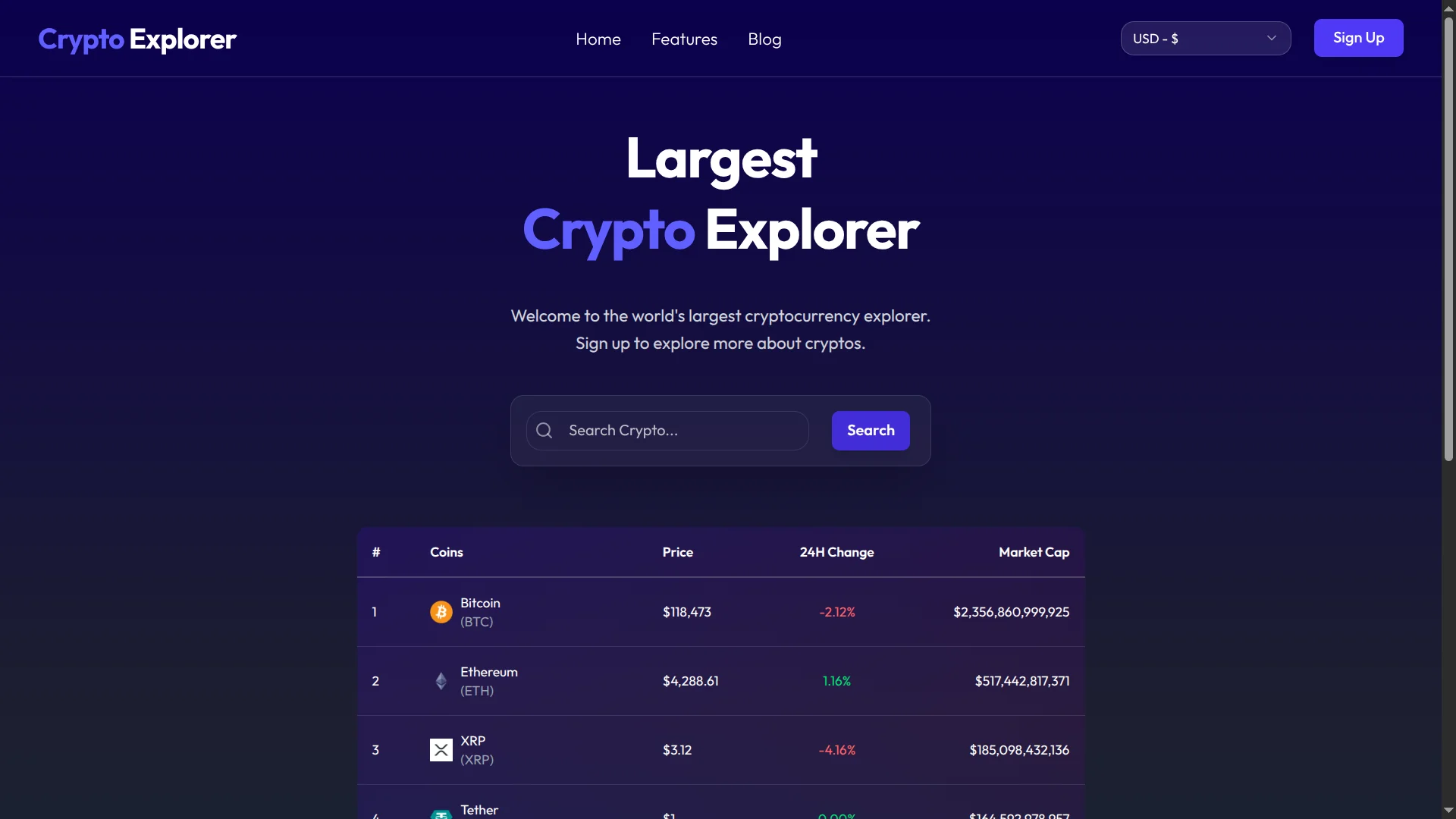 Crypto Explorer